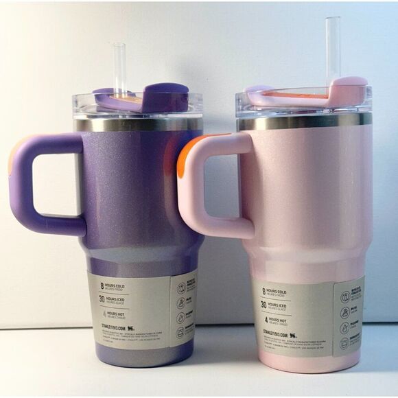 Stanley 20 oz. Quencher H2.0 FlowState Tumbler Set | Rose & Periwinkle Shimmer - Picture 3 of 4